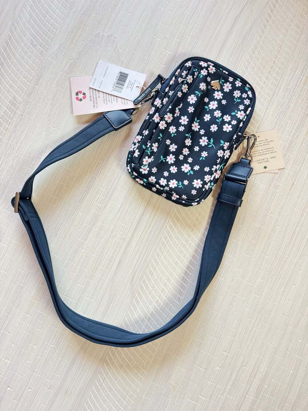 Kate Spade Jae Fleur Toss Nu Crossbody Bag Blue Multi Floral